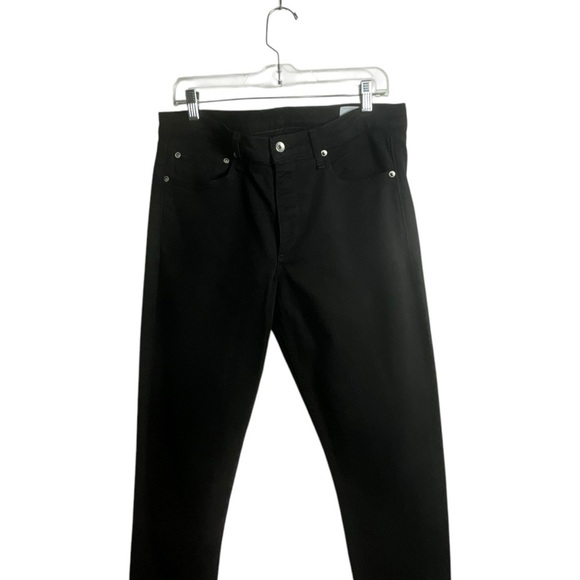 Rag & Bone Men Standard Issue Fit 1 Black Skinny Leg Button Fly Raw Hem Jeans - Picture 2 of 16